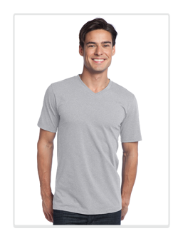 Adult Unisex Fine Jersey V-Neck Tee
