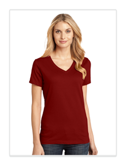 Womens Fine Jersey V-Neck Tee
