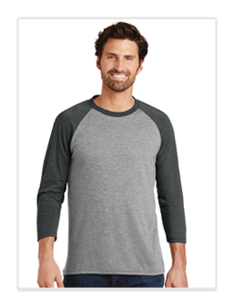Adult Unisex Tri Blend 3/4 Raglan